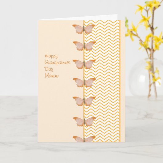 Grootouders Dag Kaart voor Mamaw (Gele Bloem)