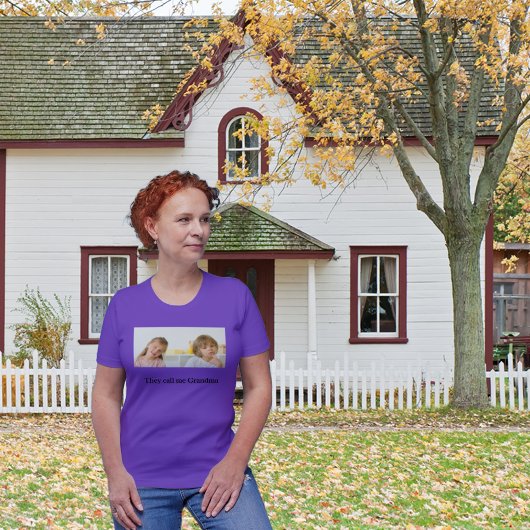 Grootouders Dag Oma Foto aanpassen T-shirt