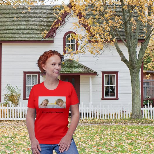 Grootouders Dag Oma Foto aanpassen T-shirt