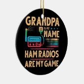Grootouders Dag Opa is mijn naam Ham Radios Keramisch Ornament (Rechts)