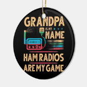 Grootouders Dag Opa is mijn naam Ham Radios Keramisch Ornament (Links)