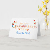 Grootouders Dag Over de Miles met Rode Klaprozen Kaart (Gele Bloem)