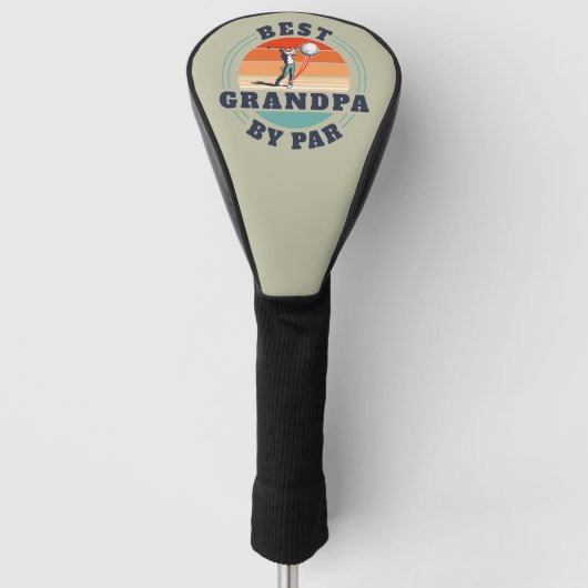 Grootouders Dag Retro Beste Opa By Par Custom Golfheadcover (Voorkant)