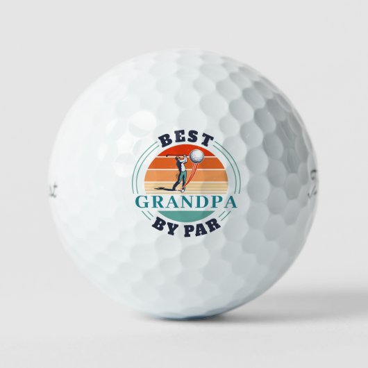 Grootouders Dag Retro Custom Opa Golfballen (Voorkant)