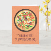 Grootouders Dag Tween Teen Pizza uit ons allemaal Kaart (Gele Bloem)