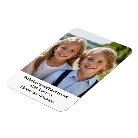 Grootouders Dag van de Kinder Keepsake Foto Magneet (Linkerzijde)