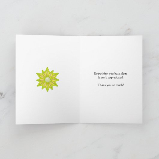 Grootouders, Dank je kaart met gele bloemen (Binnen)