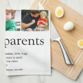 Grootouders Definitie 9 Foto collage Theedoek (Quarter Fold)