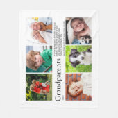 Grootouders Definitie Foto Collage Fleece Deken (Voorkant)