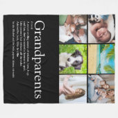 Grootouders Definitie Foto Collage Fleece Deken (Voorkant (Horizontaal))