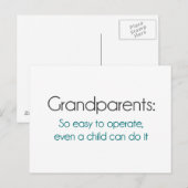 grootouders die zo gemakkelijk te bedienen zijn briefkaart (Voorkant / Achterkant)