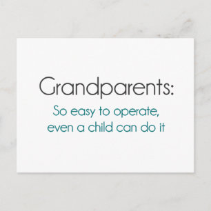 grootouders die zo gemakkelijk te bedienen zijn briefkaart