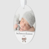 Grootouders Eerste Kerst 2 foto's Ornament (voorkant)