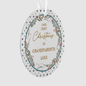 Grootouders eerste kerst acryl cirkel ornament (voorkant)