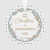 Grootouders eerste kerst acryl cirkel ornament (achterkant)