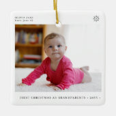 Grootouders eerste kerst baby foto keramisch ornament (Voorkant)