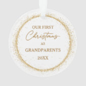 Grootouders eerste kerst gouden kleur Ornament (achterkant)