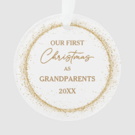 Grootouders eerste kerst gouden kleur Ornament