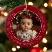 Grootouders Eerste Kerst Kleinkind Baby Foto Keramisch Ornament