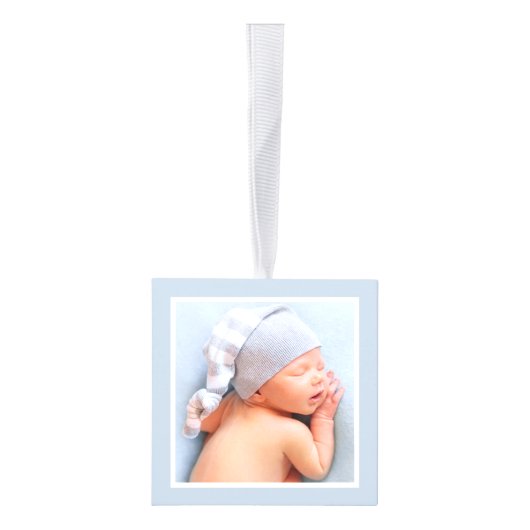 Grootouders eerste kerstblauwe truck foto decoratie (Rechts)