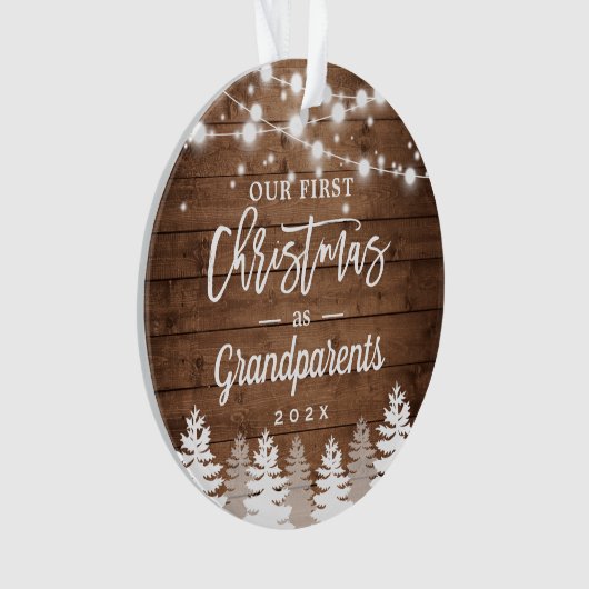 Grootouders Eerste kerstbomen Foto Ornament (voorkant)