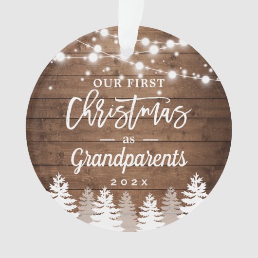 Grootouders Eerste kerstbomen Foto Ornament (voorkant)