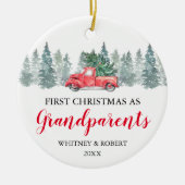 Grootouders eerste kerstfoto keramisch ornament (Voorkant)