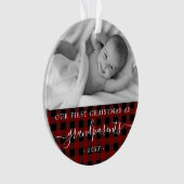 Grootouders eerste kerstfoto ornament (voorkant)