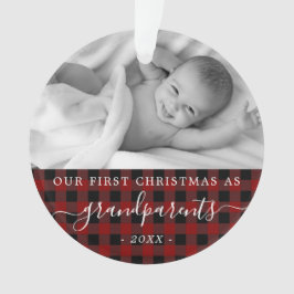 Grootouders eerste kerstfoto ornament
