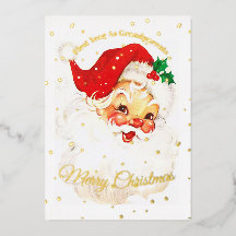 Grootouders Eerste kerstfoto Santa Merry