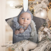 Grootouders eerste kerstfoto White Ornament