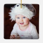 Grootouders Eerste Kerstkerst Kleurrijke foto Foto Keramisch Ornament (Achterkant)