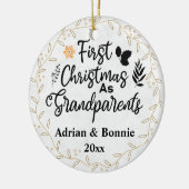 grootouders eerste kerstmis 2022 - foto op maat keramisch ornament (Links)
