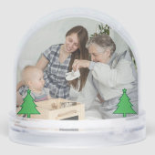 Grootouders Eerste Kerstmis - 2 Foto gepersonalise Sneeuwbol (Achterkant)