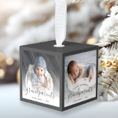 Grootouders Eerste Kerstmis 4 Foto grijs script Decoratie
