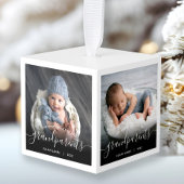 Grootouders Eerste Kerstmis 4 Foto wit script Decoratie