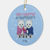 Grootouders Eerste Kerstmis Keramisch Ornament (Links)
