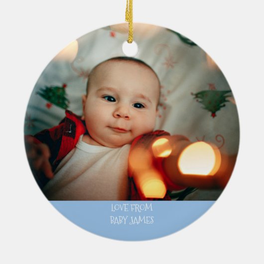 Grootouders Eerste Kerstmis Keramisch Ornament (Achterkant)