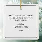 Grootouders Eerste Kerstmis Kleinkind Pasgeboren Keramisch Ornament