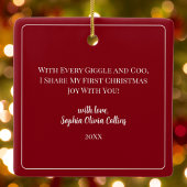 Grootouders Eerste Kerstmis Kleinkind Pasgeboren Keramisch Ornament