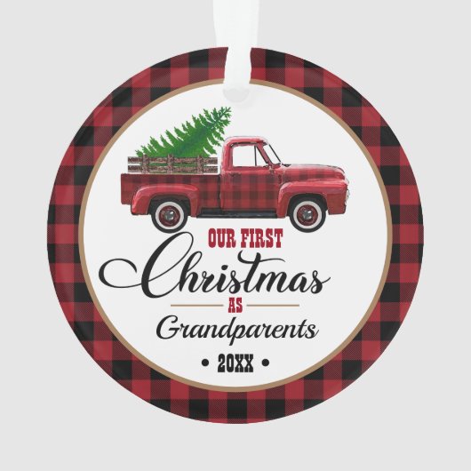 Grootouders Eerste Kerstmis Ornament (achterkant)