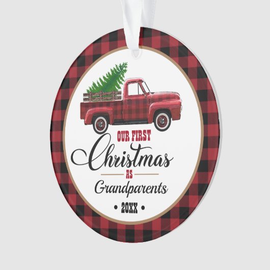 Grootouders Eerste Kerstmis Ornament (voorkant)