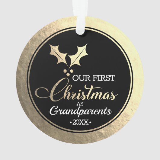 Grootouders Eerste Kerstmis Ornament (achterkant)