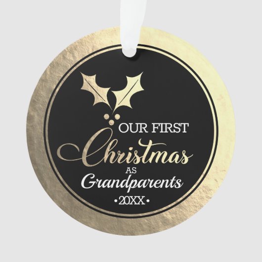 Grootouders Eerste Kerstmis Ornament (voorkant)