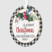 Grootouders Eerste Kerstmis Ornament (voorkant)