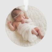 Grootouders Eerste Kerstmis Rustic Pset Foto Ornament (achterkant)