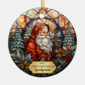 Grootouders Eerste Kerstmis Santa Ornament (Voorkant)