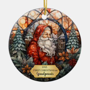 Grootouders Eerste Kerstmis Santa Ornament