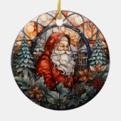 Grootouders Eerste Kerstmis Santa Ornament (Achterkant)