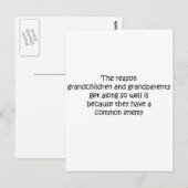 Grootouders en kleinkinderen citeren briefkaart (Voorkant / Achterkant)
